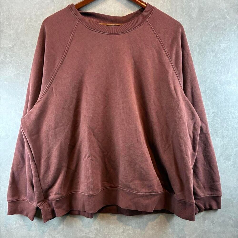 Old-navy Men's Brown and Burgundy Sweatshirt